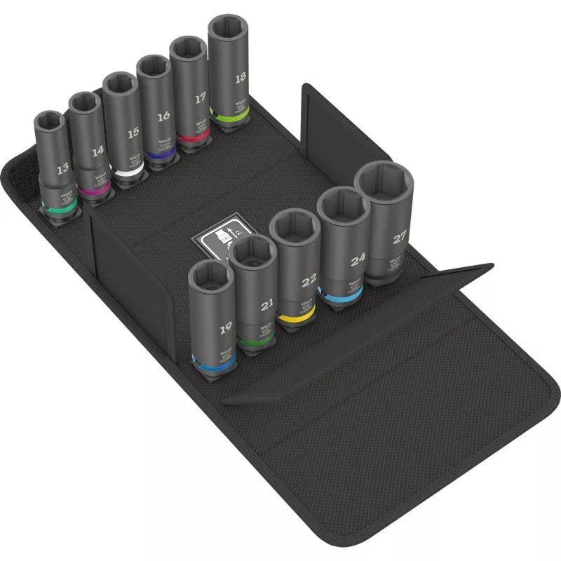 Impaktorinių lizdų rinkinys Wera 05004841001 (11 vnt., 12,5 mm)