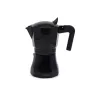 Moka kavos virimo aparatas Maestro MR-1658-3 – aliumininis kavinukas viryklei, 3 puodeliai (0,15 L), juodas, su uždedamu dangteliu