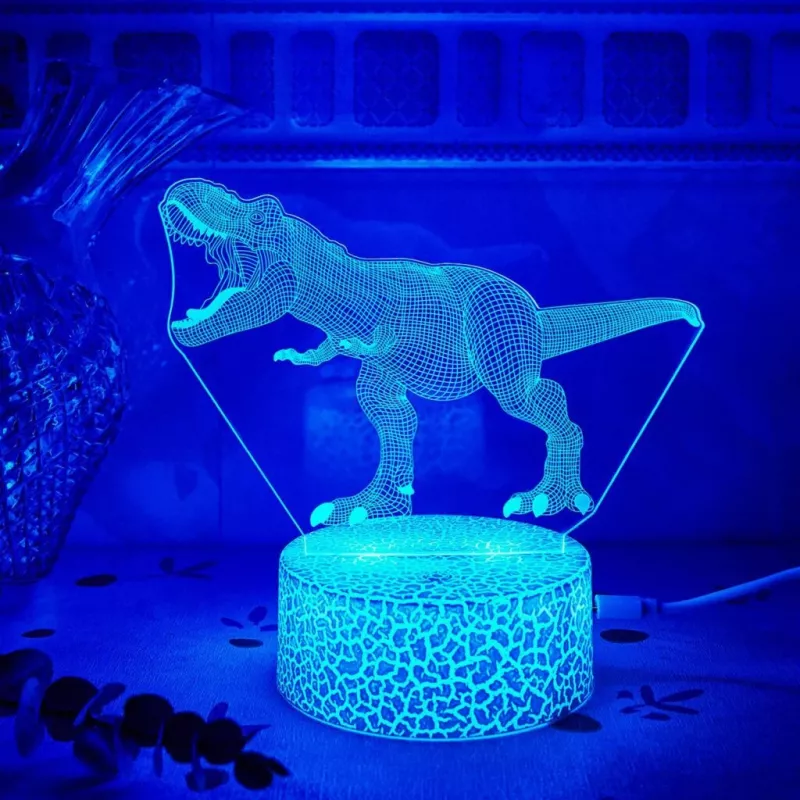 Stalinė LED lempa MANTA SNL117RGB RGB 3D dinozauras dekoratyvinis apšvietimas