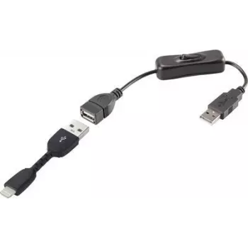 USB 2.0 A – Apple Lightning laidas Renkforce RF3346622, 0,30 m, juodas