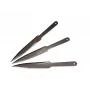 Sportiniai metomieji peiliai KAL22 LIDER rinkinys 3 vnt. – legiruotasis plienas, 275 mm ilgio, 165 mm ašmenys, 50 HRC, 240 g, sidabrinė apdaila