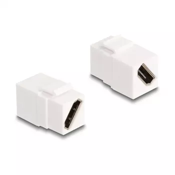 DeLOCK Keystone modulis HDMI moteriška į moterišką įstrižai 8K 60 Hz baltas