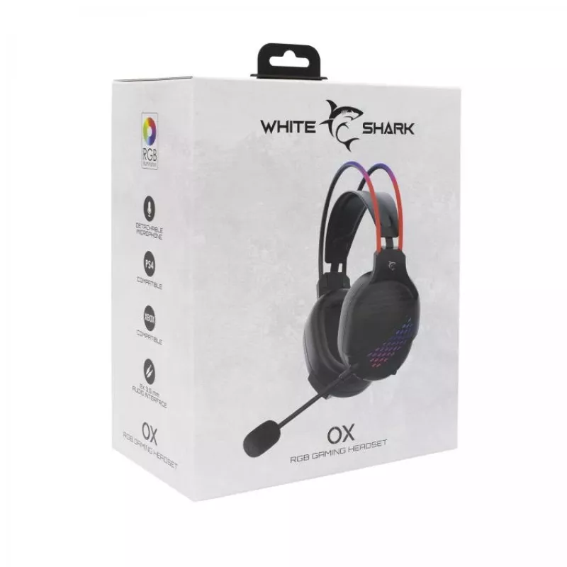 Ausinės žaidimams White Shark GH-2140 Ox Black
