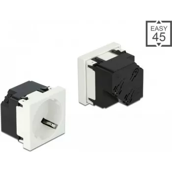 Delock Easy 45 įžemintas kištukinis lizdas 45° išdėstymas 45 x 45 mm (81422)