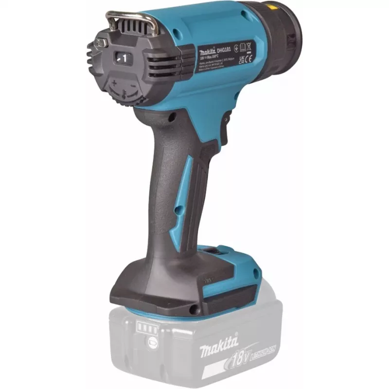 Karšto oro pūtimo pistoletas Makita DHG181ZK – Belaidis – 120–200 l/min – be akumuliatoriaus ir įkroviklio – 18 V