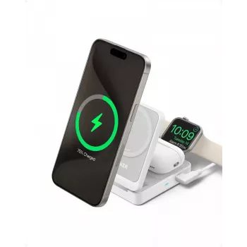 Anker MagGo 3-in-1 15W sulankstoma balta EU belaidė įkrovimo stotelė