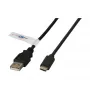 USB laidas EFB K5258SW.0,5 juodas