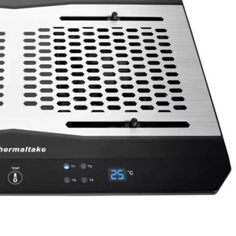 Aušinimo padėklas nešiojamam kompiuteriui THERMALTAKE CL-N002-PL12BL-A su 12 cm ventiliatoriumi, aliuminis ir plastikas, 390×277.5×49.3 mm, 1000–1300 RPM