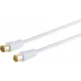Koaksialinis kabelis ShiverPeaks S/CONN 80022-128G 1,5 m IEC baltas