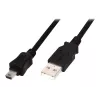 Digitus ASSMANN USB laidas, USB A (vyriškas) – Mini USB B (vyriškas), 1 m, juodas (AK-300108-010-S)