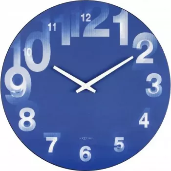 NeXtime klok 3077bl 3D, Ø39,5 cm, sieninis, mėlynas/baltas