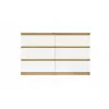 Komoda su 6 stalčiais 120 cm Top E Shop Malwa — Artisan Oak / Balta, medžio drožlių plokštė