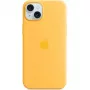 Silicone dėklas Apple iPhone 15 Plus MagSafe oranžinis