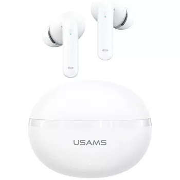 Belaidės ausinės Usams TWS E02 ANC+ENC baltos