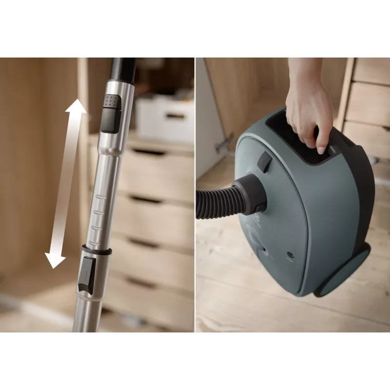 Dulkių siurblys statinis Electrolux EB61C1OG 850W 3.5L dulkių maišas, teleskopinis plieninis vamzdis, EPA12, 12 m spindulys