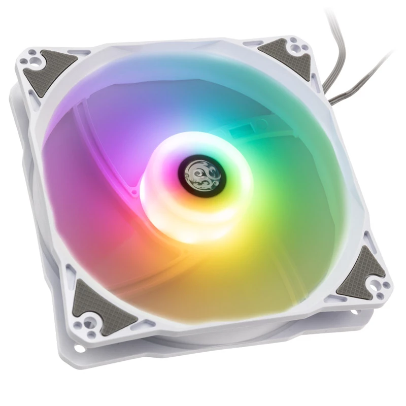 120 mm PWM ventiliatorių rinkinys BitsPower Notos RGB — baltas, 5 vnt. (BPTA-FX1812NTWH-5)