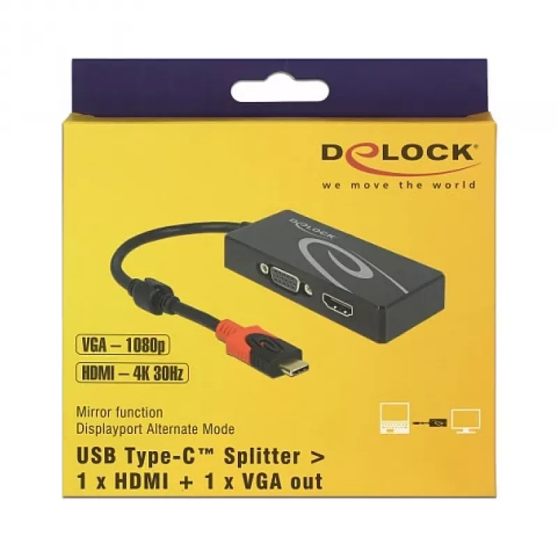 USB grafikos adapteris DeLOCK 87730 3840 x 2160 pikseliai Juoda