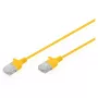 Patch laidas DIGITUS CAT6 U-UTP Slim, 2 m, geltonas