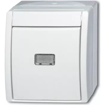 BUSCH JAEGER 1484-0-0381 - Mygtukai - Balti - IP44 - CE - 74 mm - 55 mm