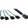 Laidas SFF 8643 į 4x SATA Inter-Tech 0,5 m