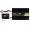 Keitiklis Green Cell INV07, nuo 12 V DC į 230 V AC, 300 W, grynas sinusas, juodas
