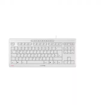 CHERRY STREAM TKL klaviatūra, laidas, USB, QWERTZ, vokiškas išdėstymas, balta