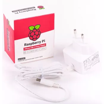 Oficialus baltas Raspberry Pi 5,1A/3A maitinimo šaltinis, baltas, be pakuotės