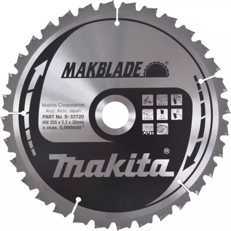 Makita MAKBLADE pjūklo diskas medienai 255 mm 32 dantys