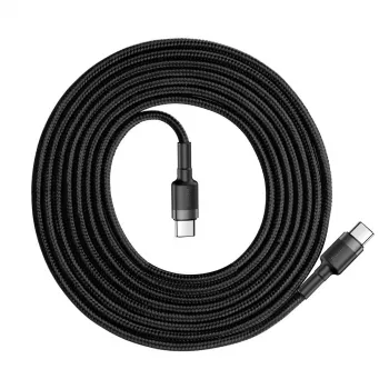 USB-C laidas Baseus Cafule 2m juodai pilkas