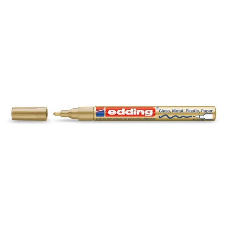 Edding 751 auksinis markeris aukso baltas 1 mm