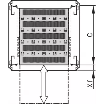 SCHROFF 19SHELF TELE.1U C=500 RAL7021 - Stovo aksesuaras (21130343)