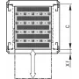 SCHROFF 19SHELF TELE.1U C=500 RAL7021 - Stovo aksesuaras (21130343)