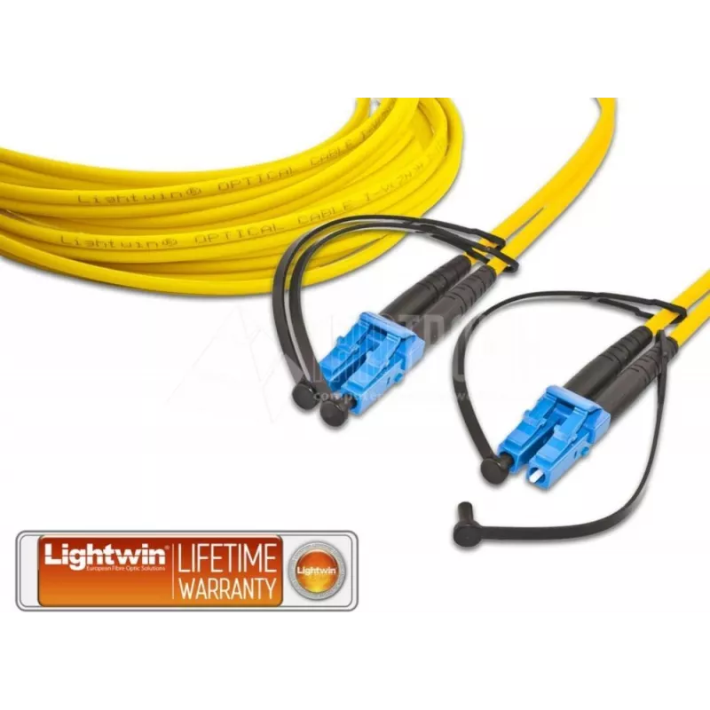 Lightwin LDP-09 LC-LC 15.0 šviesolaidinis kabelis 15 m geltonas