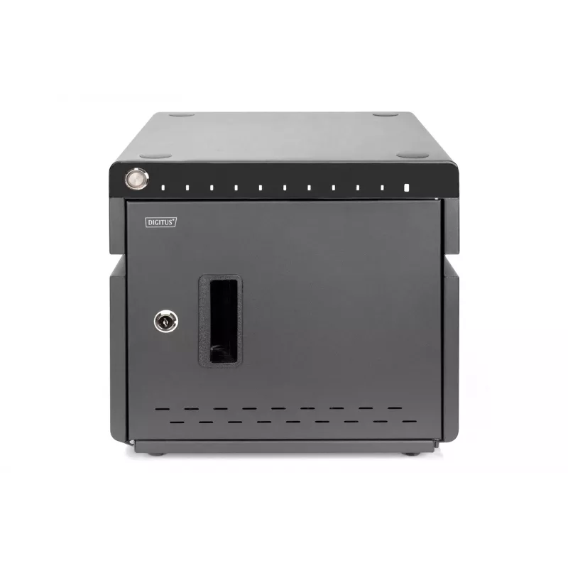 Digitus mobilus stalinis įkrovimo ir laikymo kabinetas 10 nešiojamiesiems kompiuteriams/planšetėms iki 13 colių, UV-C, USB-C