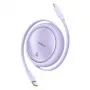 Baseus Free2Pull - 20 W USB-C į Lightning ištraukiamas laidas, 1 m (violetinė)