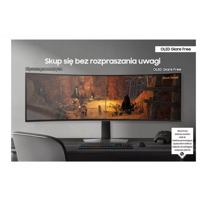 Monitorius Samsung Odyssey G9 OLED 49 colių OLED 5120 x 1440