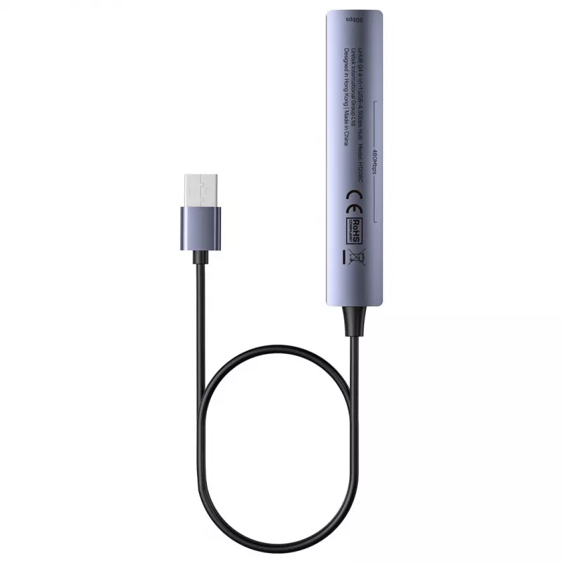 USB šakotuvas Unitek H1208CGY01 — 4 prievadų USB 3.0 (5 Gbps), aliuminis