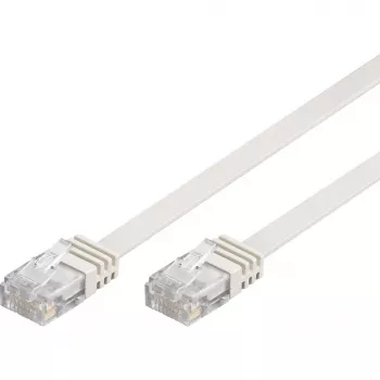 Wentronic Goobay CAT 5e plokščias jungiamasis laidas, U/UTP, baltas, 1,5 m - CCA vario mišinys (95191)