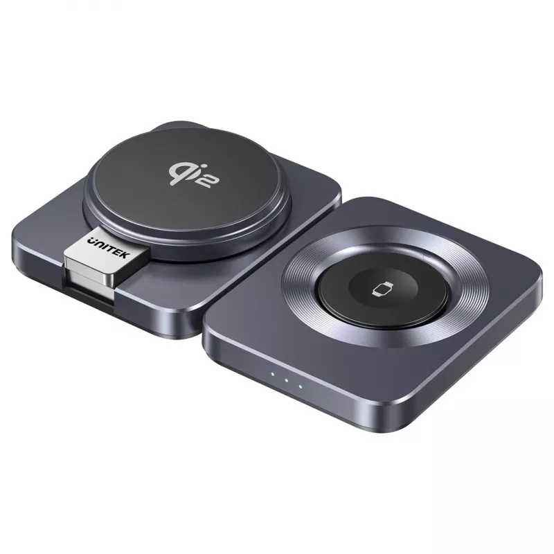 UNITEK P1300AGY01 belaidžio įkrovimo imtuvas ausinėms, išmaniajam telefonui, išmaniajam laikrodžiui USB Type-C