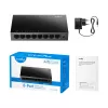 Valdomas jungiklis Cudy GS108E 8 prievadų Gigabit Ethernet, 8x 10/100/1000 Mbps, metalinis korpusas, 16 Gbps perjungimas, IGMP ir DHCP snooping