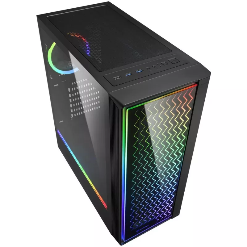Korpusas Sharkoon RGB LIT 200 juodas