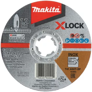 Makita pjovimo diskas nerūdijančiam plienui 125 mm, grūdėtumas A60T