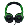 Laidinis žaidimų ausinių komplektas Razer Kraken V4 X — viršausinės, 20–20000 Hz, 1,8 m laidas, 310 g, juoda/žalia