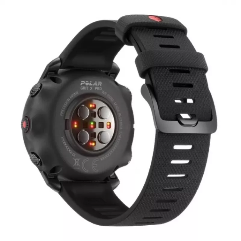 Polar Grit X Pro Titanium sportinis laikrodis su perforuotu odiniu dirželiu, pilkas, M/L