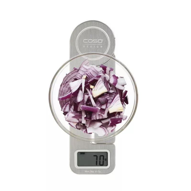 Caso KitchenEcostyle virtuvinės svarstyklės, nerūdijantis plienas, 5 kg