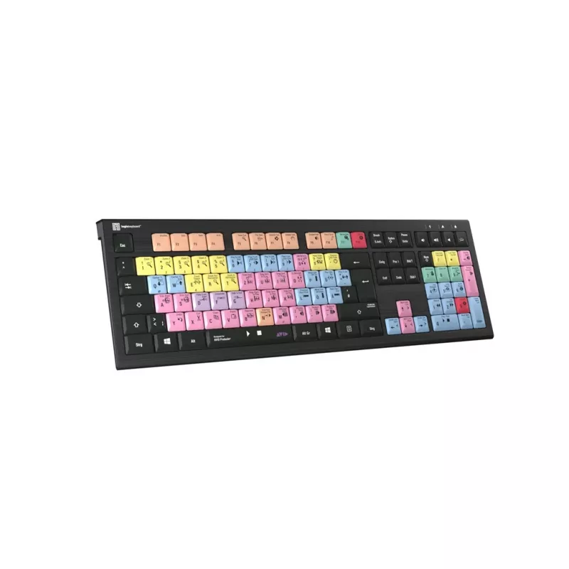 Logickeyboard ASTRA 2 USB QWERTZ klaviatūra, juoda, pilno dydžio, 108 klavišai