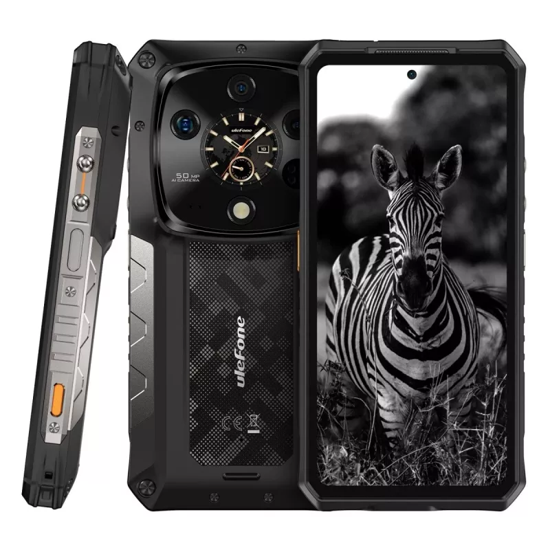 Atsparus išmanusis telefonas UleFone Armor 28 Ultra 5G — 16 GB RAM, 1 TB atminties, juodas