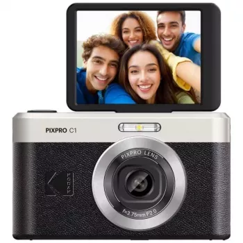 Kodak PIXPRO C1 kompaktiškas fotoaparatas juodas – 13 MP CMOS – Full HD – 2,8 colių Flip-LCD