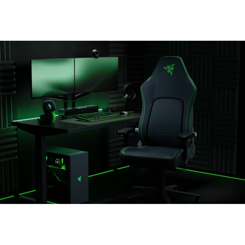 Razer Ergonomic žaidimų kėdė with Breathable Comfort | Iskur V2 NewGen | Juoda/Green