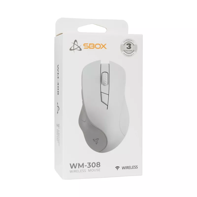 Pelė SBOX WM-308 balta USB
